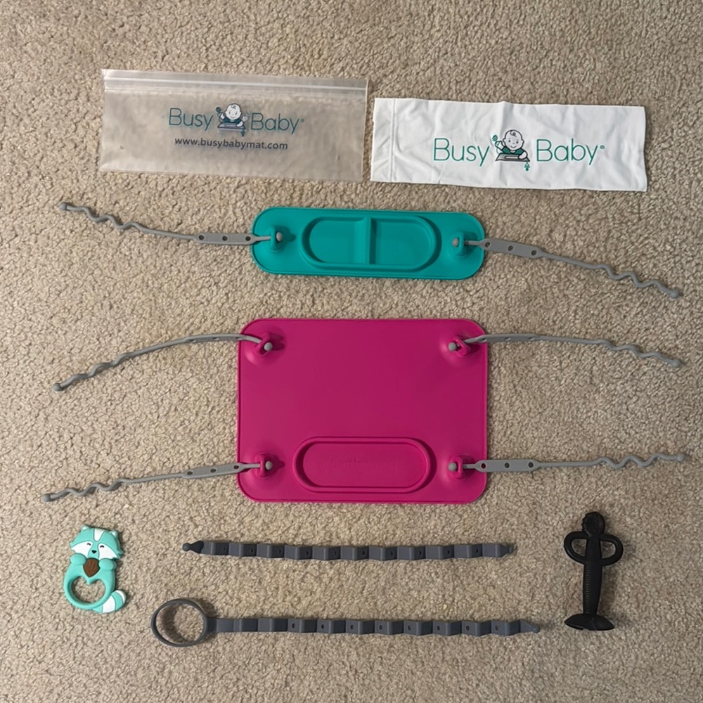 Busy Baby Bundle - Pink and Teal-excellent condition